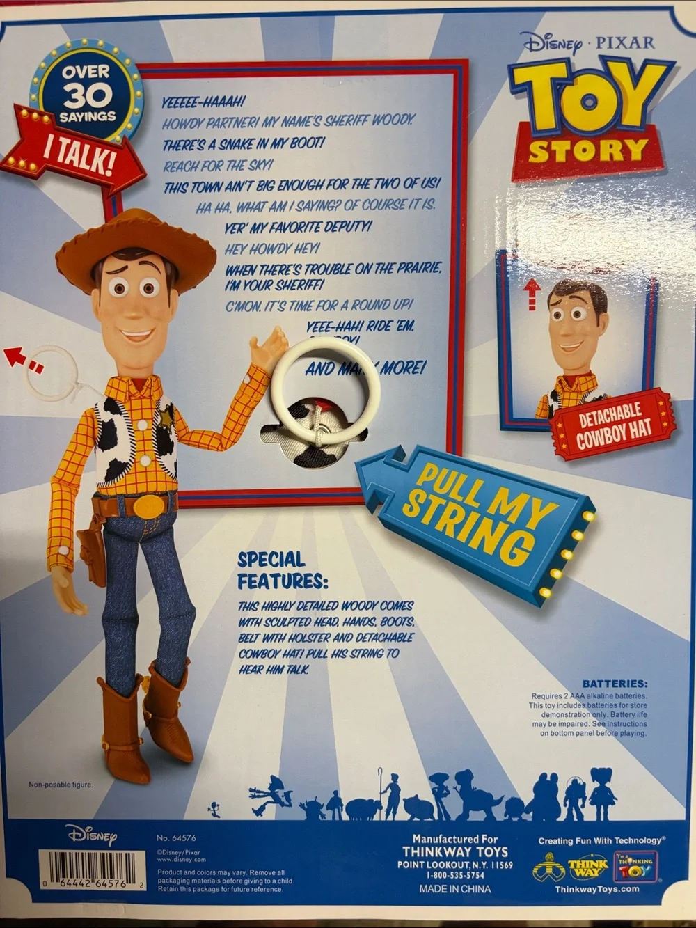 Disney Sheriff Woody Action Figure in Brown, Yellow and Blue